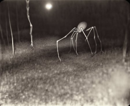 01431-4215141676-a creepy looking spider in the dark, photo of scp-173, slender, slenderman,  _lora_deathia_yiu_v20_0.7_, noise, noir, sepia, low.jpg